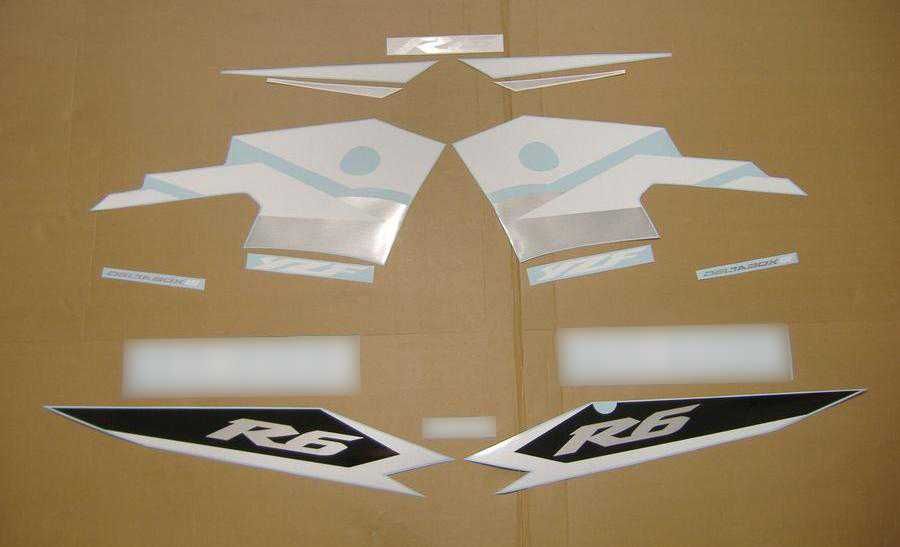 Стикери Yamaha R6 второ поколение 2003г-2005г Ямаха р6 лепенки rj05