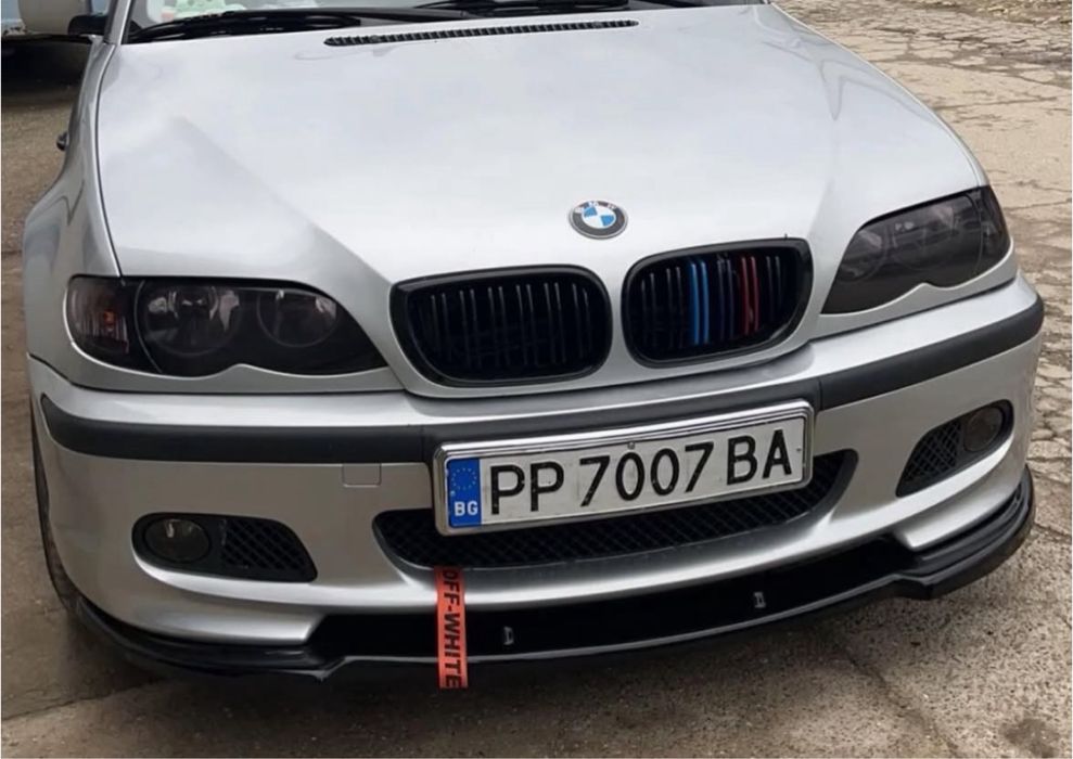 Преден лип за BMW E46 черен гланц