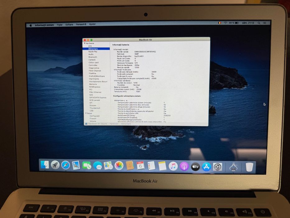 Macbook Air A1466 (2014) macOS Catalina 13 inch 4GB Ram 128 GB storge