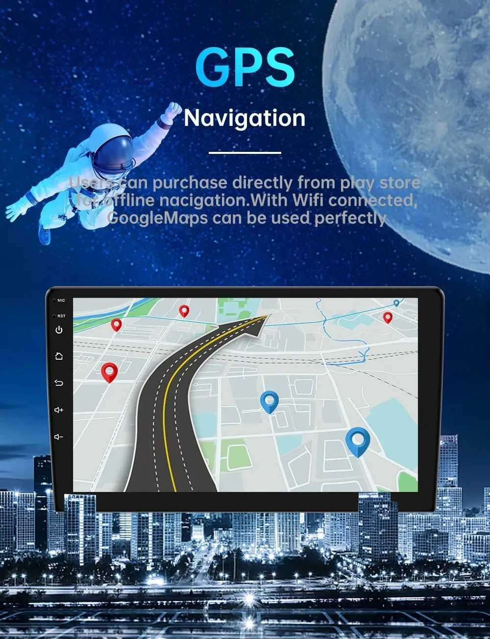 7" 2-DIN мултимедия с Android 13, RDS, 64GB ROM , RAM 4GB,
