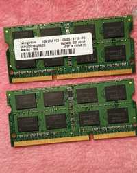4GB DDR3 kingston kit 2x 2GB RAM LAPTOP PC3-10600S-9-10-f0