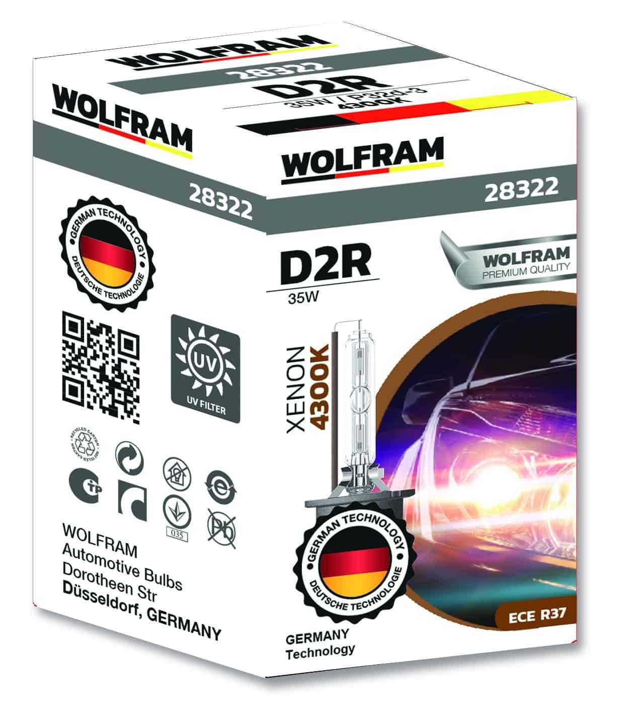 Bec xenon D1S D2S D3S D4S D2R D4R 4300K 6000K WOLFRAM Germany