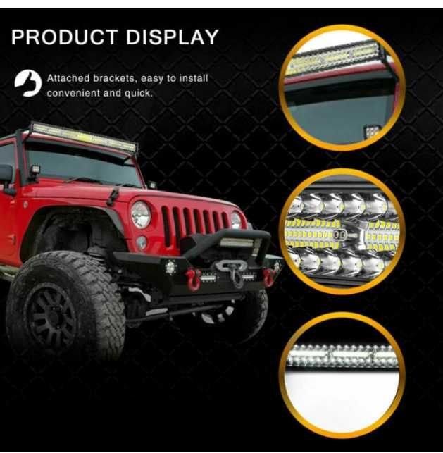 Извит 127cм 936W 9D LED BAR диоден прожектор, дневна светлина 48000lm