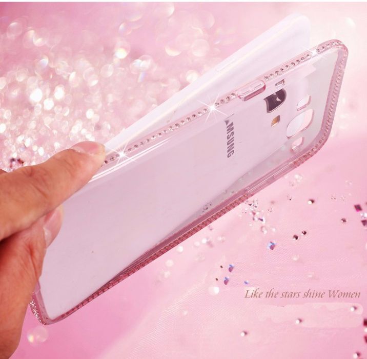 Husa Silicon cu pietricele Samsung Galaxy S6 , S6 Edge , S7, Note 9