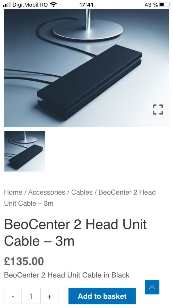 Bang&Olufsen BEOCENTER 2 Master UNIT+Cablu+Stand Preț deCATALOG 1300€