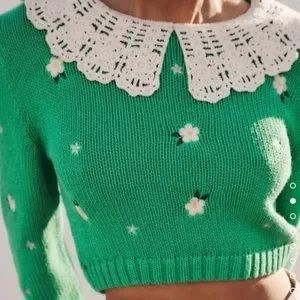 Pulover Zara cu broderii din bumbac