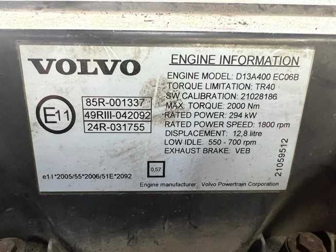 Motor complet D 13A 400 EC 06B Volvo FH 2008 - Piese de motor Volvo