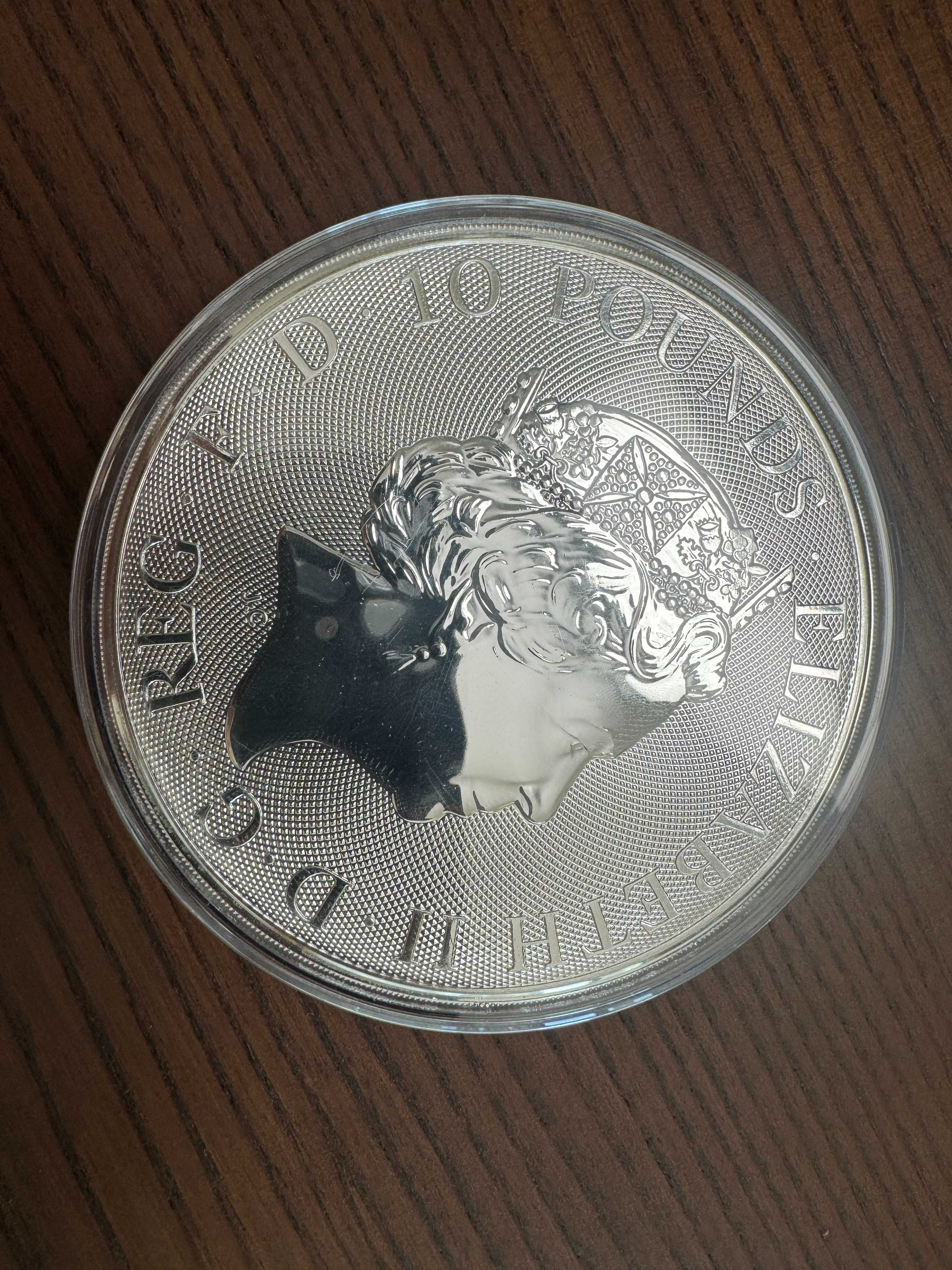 Vând monedă de argint White Horse, 2021, puritate 999.9%, încapsulată
