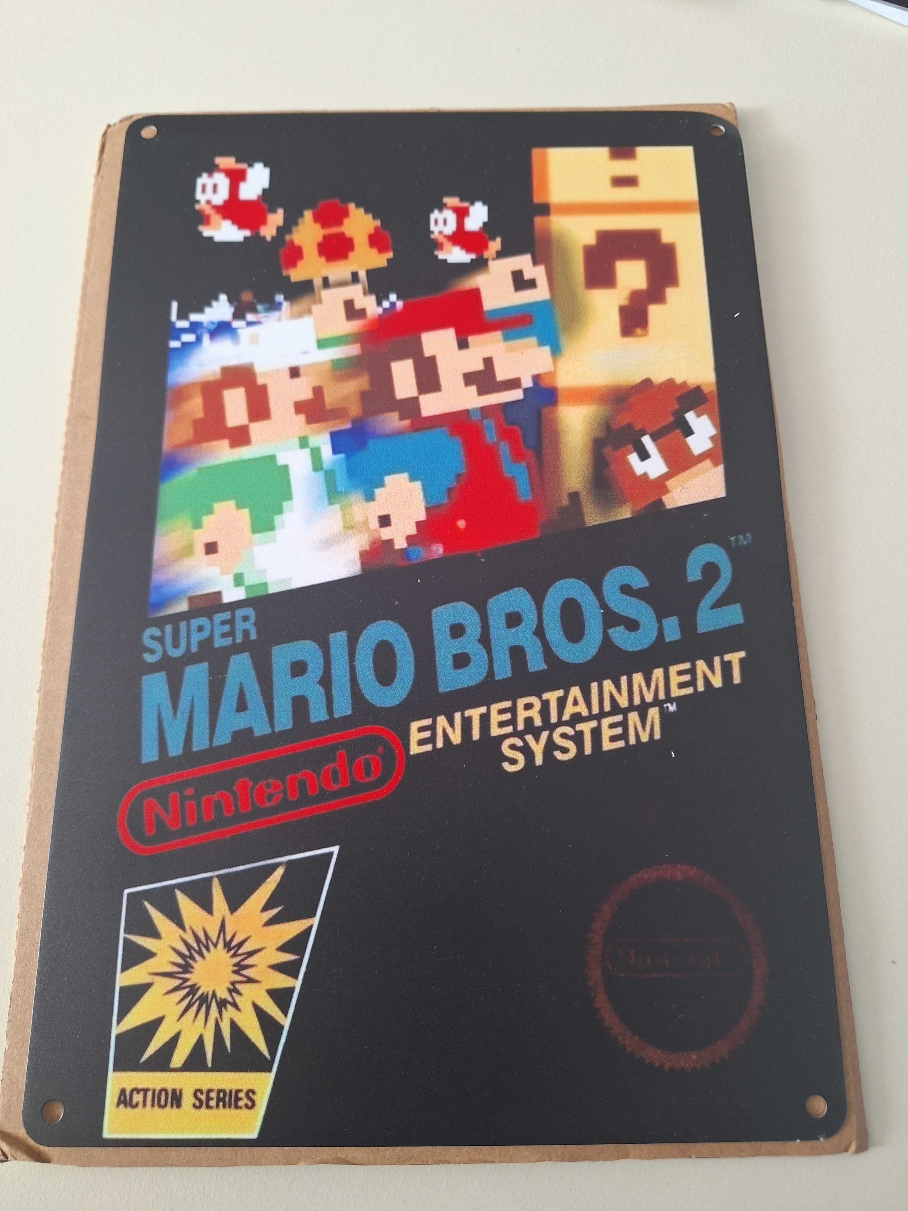 Super Mario Bros Nes Retro Video Game Metal Poster Sign 20x30cm poster