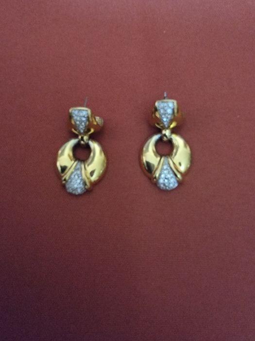 Cercei Argint suflati cu Aur 24 k