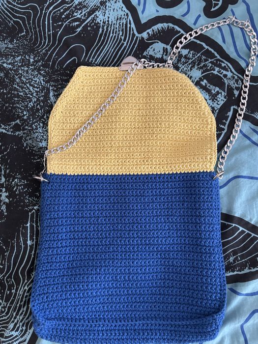 Хендмейн плетена чанта.