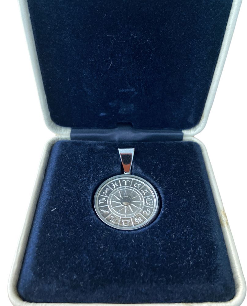 Сребърен зодиакален медальон монета близнаци