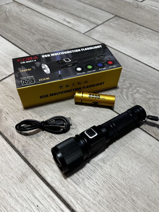 Lanterna cu led colorat, acumulator 8800mAh/ afișaj electronic