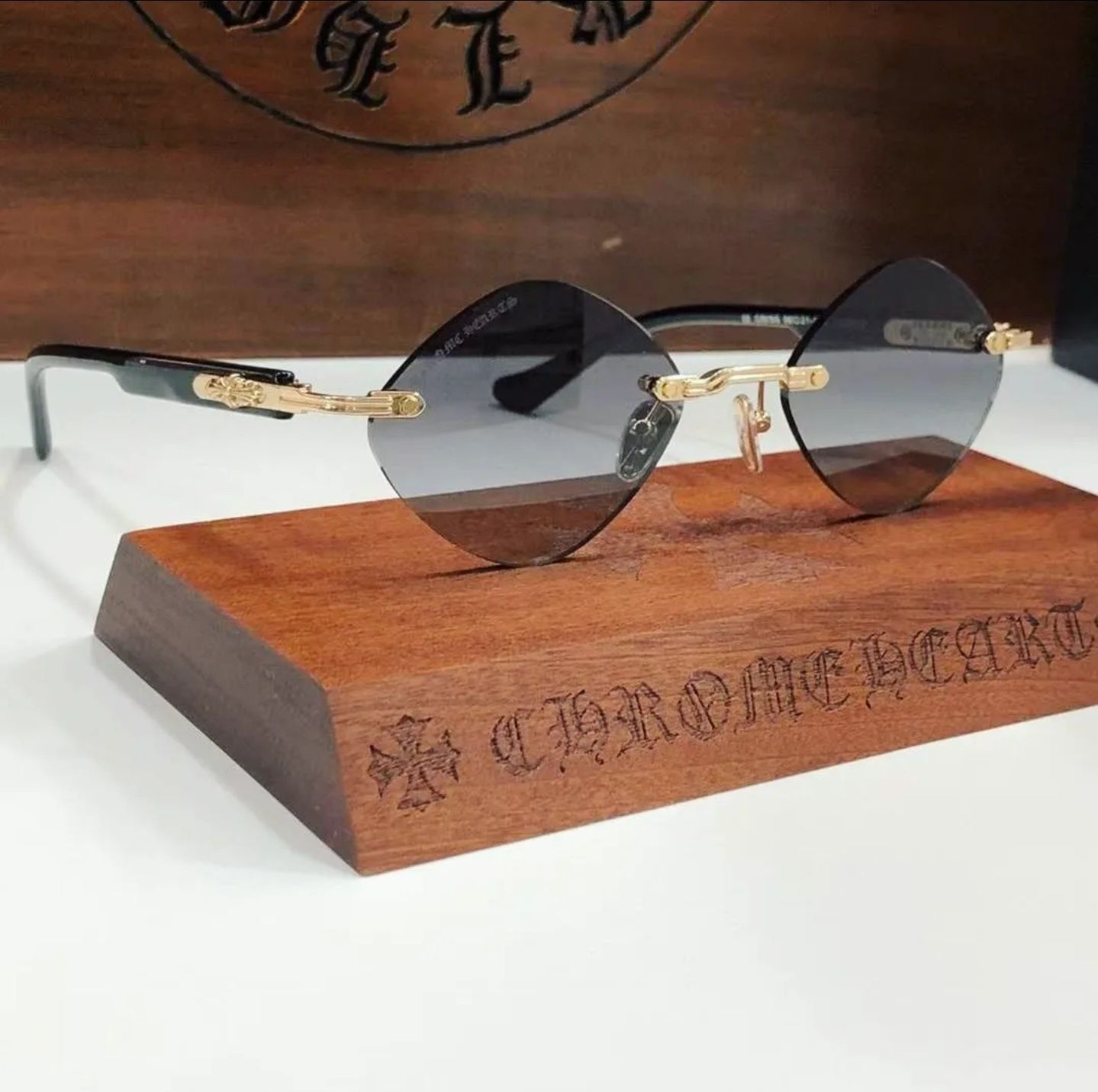 Chrome Hearts DEEP III Gold Sunglasses Deep 3 Слънчеви очила