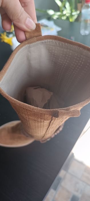 Италиански ботуши естествен велур