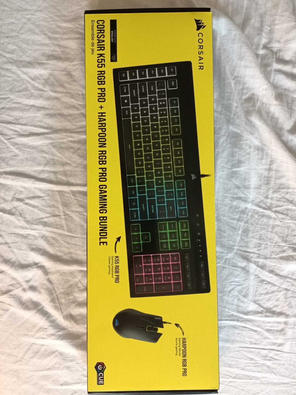 Tastatura Corsair K55 RGB PRO + Harpoon RGB PRO