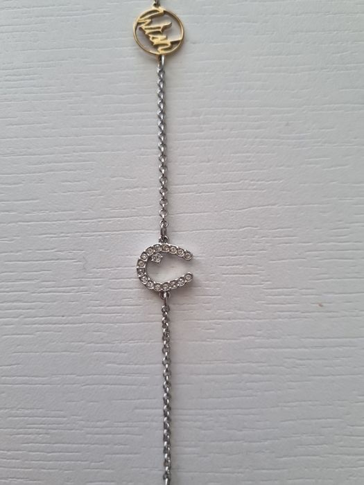 Сребърна гривна с магнитно закопчаване Сваровски