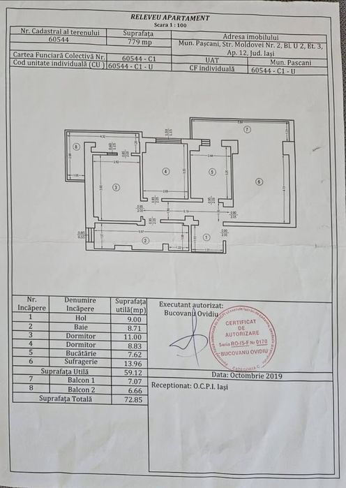 Vand Apartament 3 camere Ultracentral