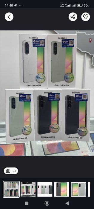 Samsung A56 8/256GB Black. 1 yil kafolat. Dostavka!