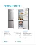 Холодильник Midea модель MDRB424FGF020 ( Стальной) на 320 литров