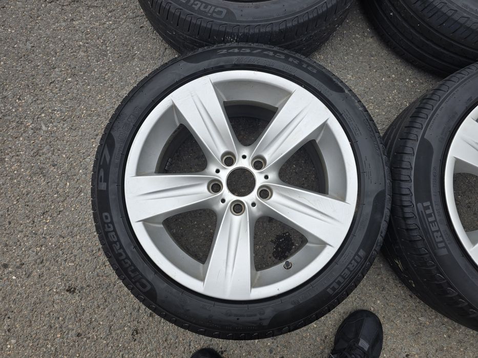 Jante Aliaj R18 BMW F10/F11 + Anvelope Vară 245/45R18 -7mm