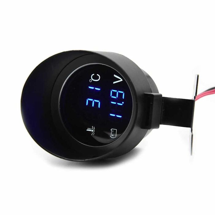 Ceas INDICATOR temperatura APA motor cu sonda VOLTMETRU auto tractor