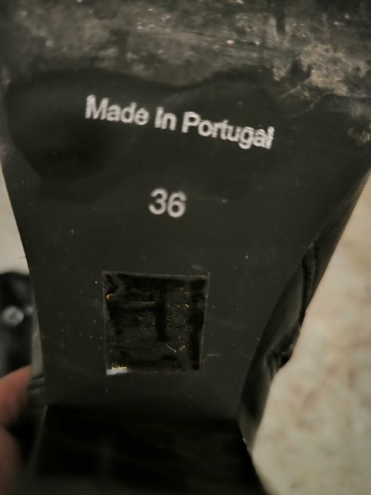 Ghete negre cu toc de 7 cm cu cristale argintii