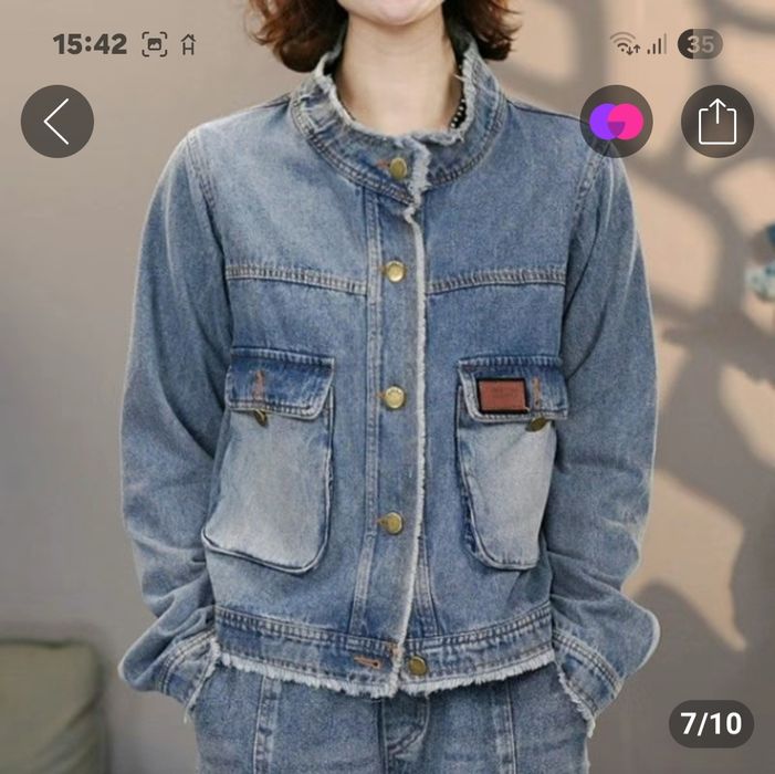 Продам женскую джинсовую куртку на осень новую 46-48 размер .куртку но