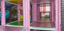 Loc de joaca modular pe 3 nivela si tiroliana folosite