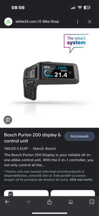 Display Purion 200  pentru biciclete electrice bosch smart 2022-2024