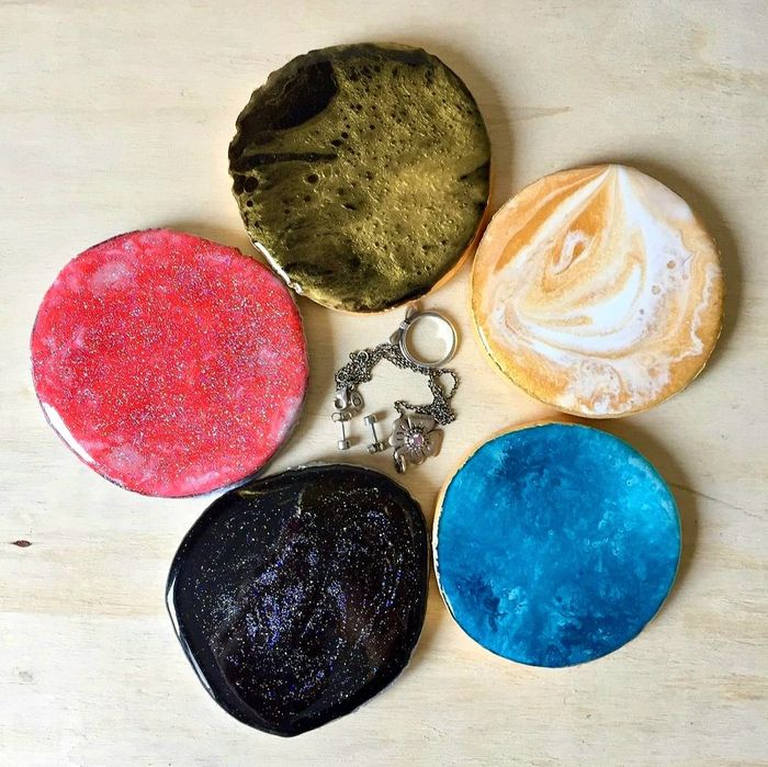 Декоративные подставки ручной работы из эпоксидной смолы