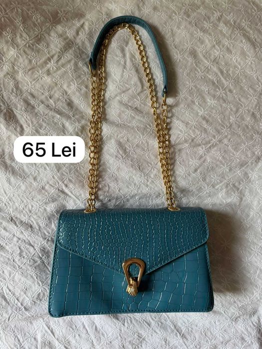 Geanta dama albastra 50 Lei - Nepurtata / NOU