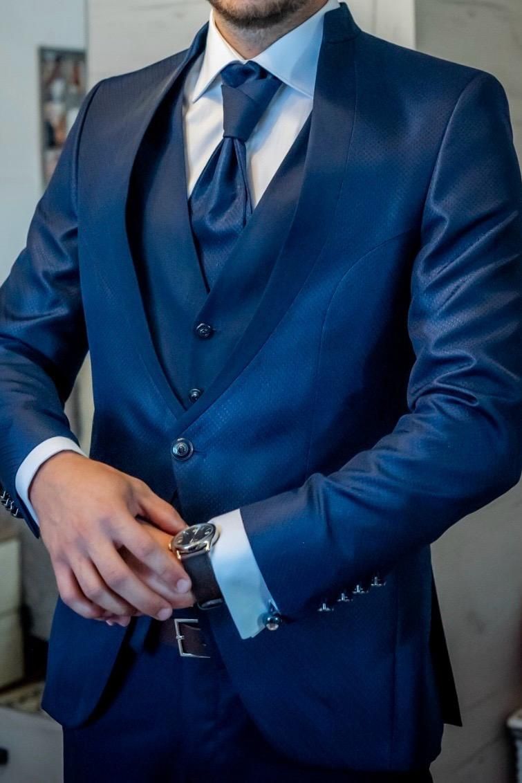 Costum de Mire slim fit Bleumarin
