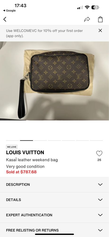 Унисекс чанта клъч Louis Vuitton