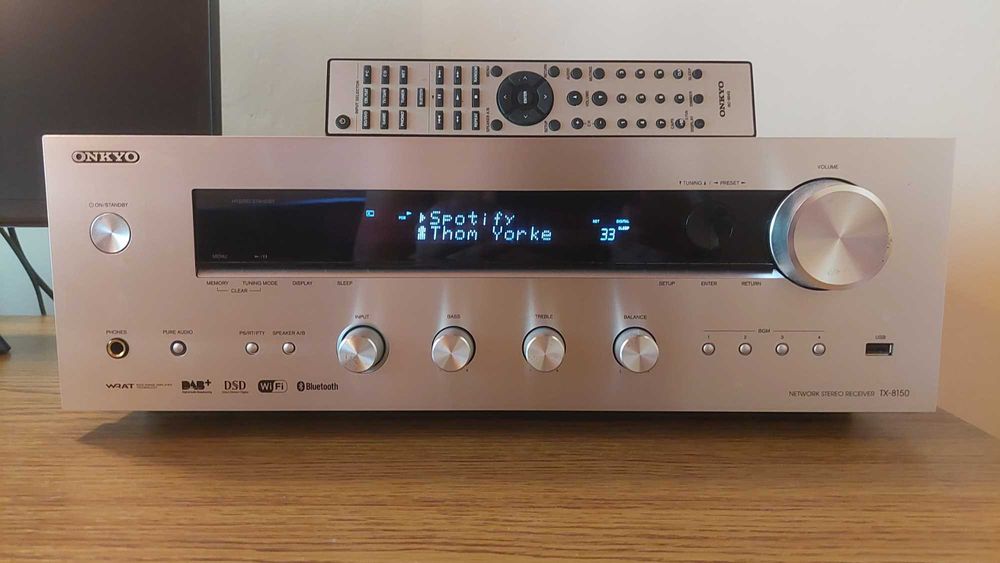 Receiver amplificator stereo Onkyo TX-8150 argintiu WIFI, Bluetooth