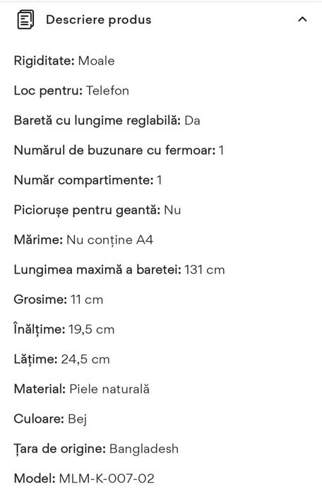 Poseta din piele La Socki, de dama, bej