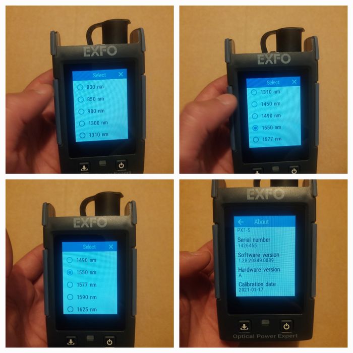 Tester fibra optica > power meter exfo px1  > powermetru