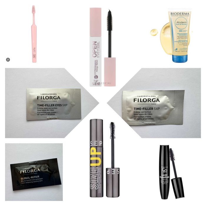 Козметика - кремове за лице и околоочен, спирали, четка за зъби