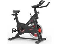 Bicicleta spinning BodyFit SB1500, afisaj electronic, volanta 7 kg
