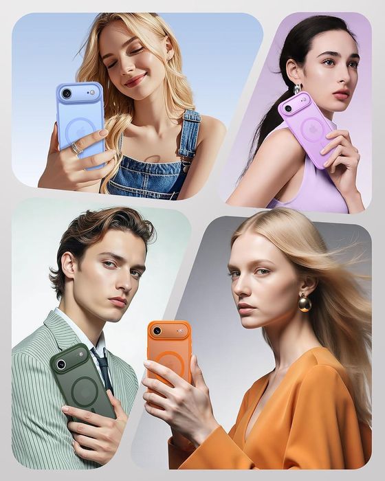 Матов magsafe кейс за apple iphone 17 air - оранжев