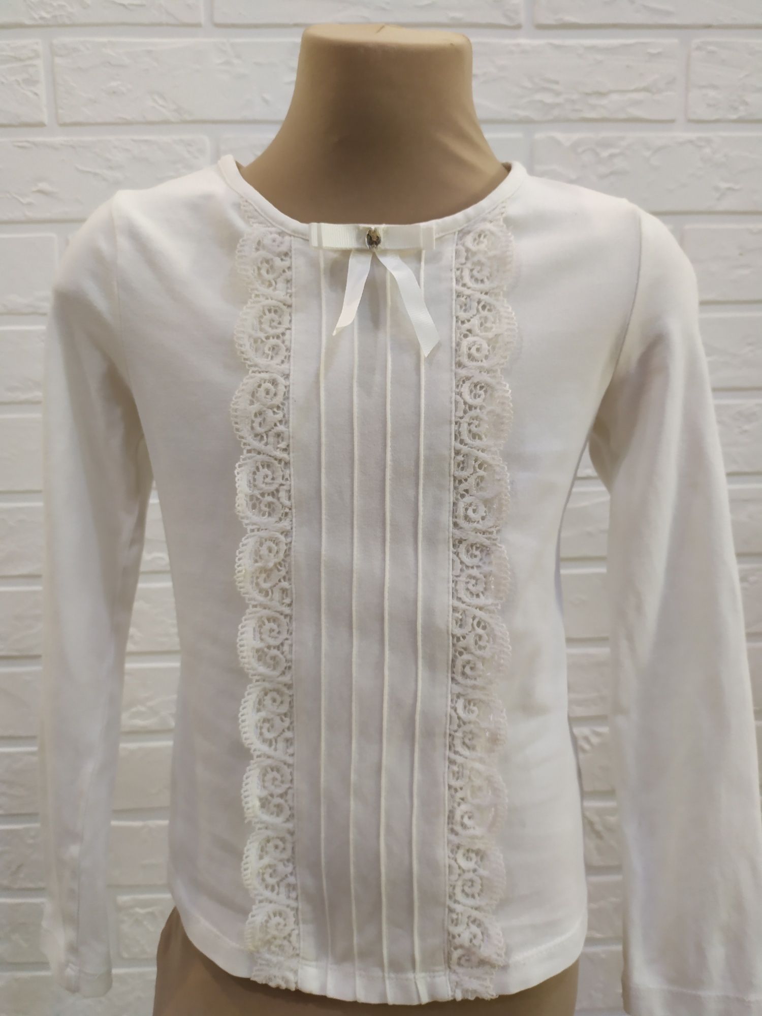 Школьные трикотажные блузки для девочки размер 122-128