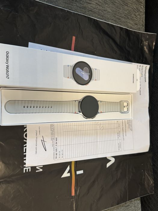 КАТО НОВ 44mm Samsung watch 7 BT Vivacom Гаранция 2026 Silver