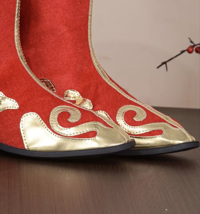 Карнавальные сапоги Деда мороза (взрослые)