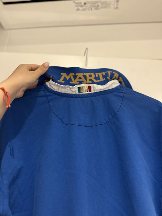 La Martina синя тениска с яка, размер Л slim fit