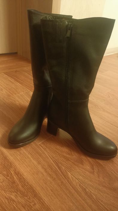 Жаңа қысқы етік, таза былғары