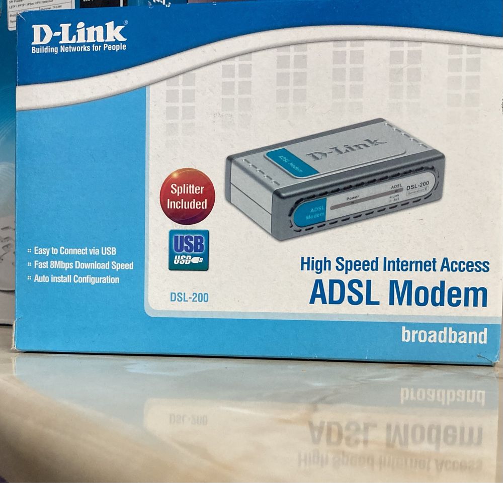 Модем ADSL D-link б/у, в отличном состоянии