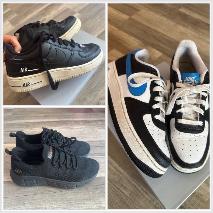 Детски обувки Nike Air Force 1 и Skechers размер 36.5/37
