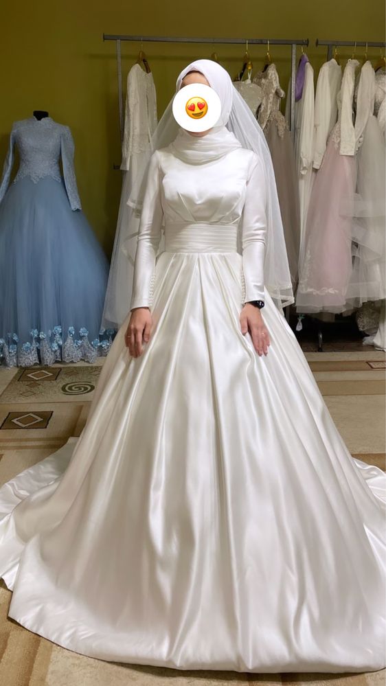 Продам свадебное платье закрытое(мусульманское)