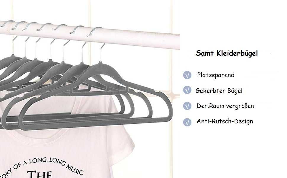 Umerașe rezistente pentru haine, antialunecare |YT 591300 Gray(100pcs)