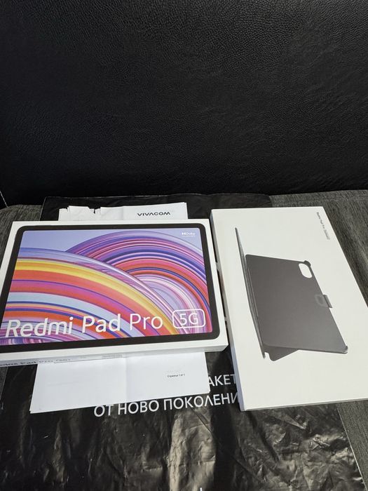 ЗАПЕЧАТАН Xiaomi Redmi Pad Pro 5G + Keyboard 5G Vivacom Гаранция 2027г